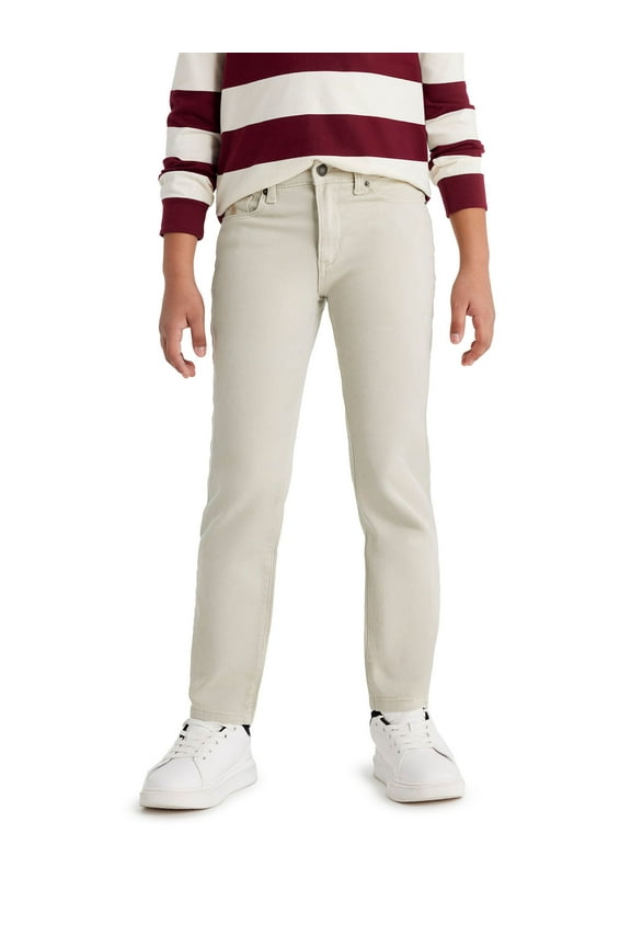 Boys Stretch Twill 5-Pocket Straight Fit Pant, Sizes 4-18