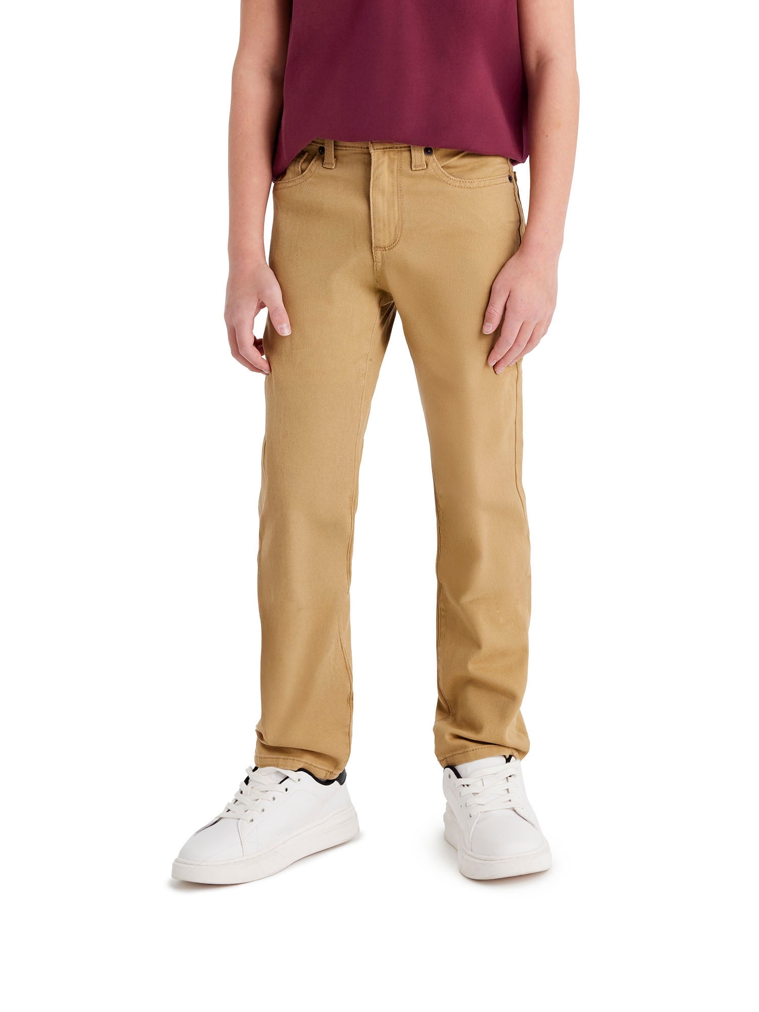 【MODERNIF】Fever Regular Pants Wonder Nation Boys School Uniform Flat Front Pants, 2-Pack