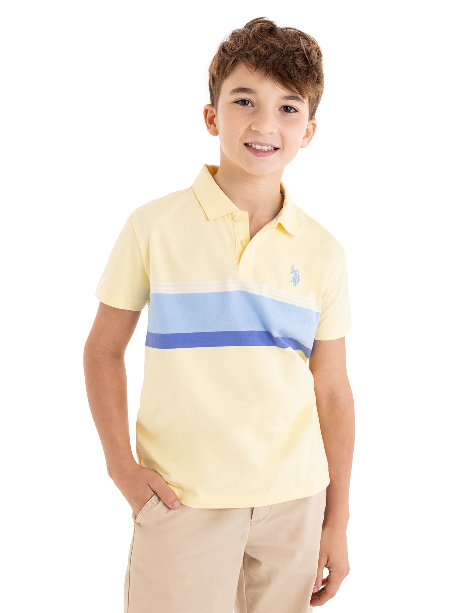 U.S. Polo Assn. Boys Stripe Jersey Polo Shirt, Sizes 4-18