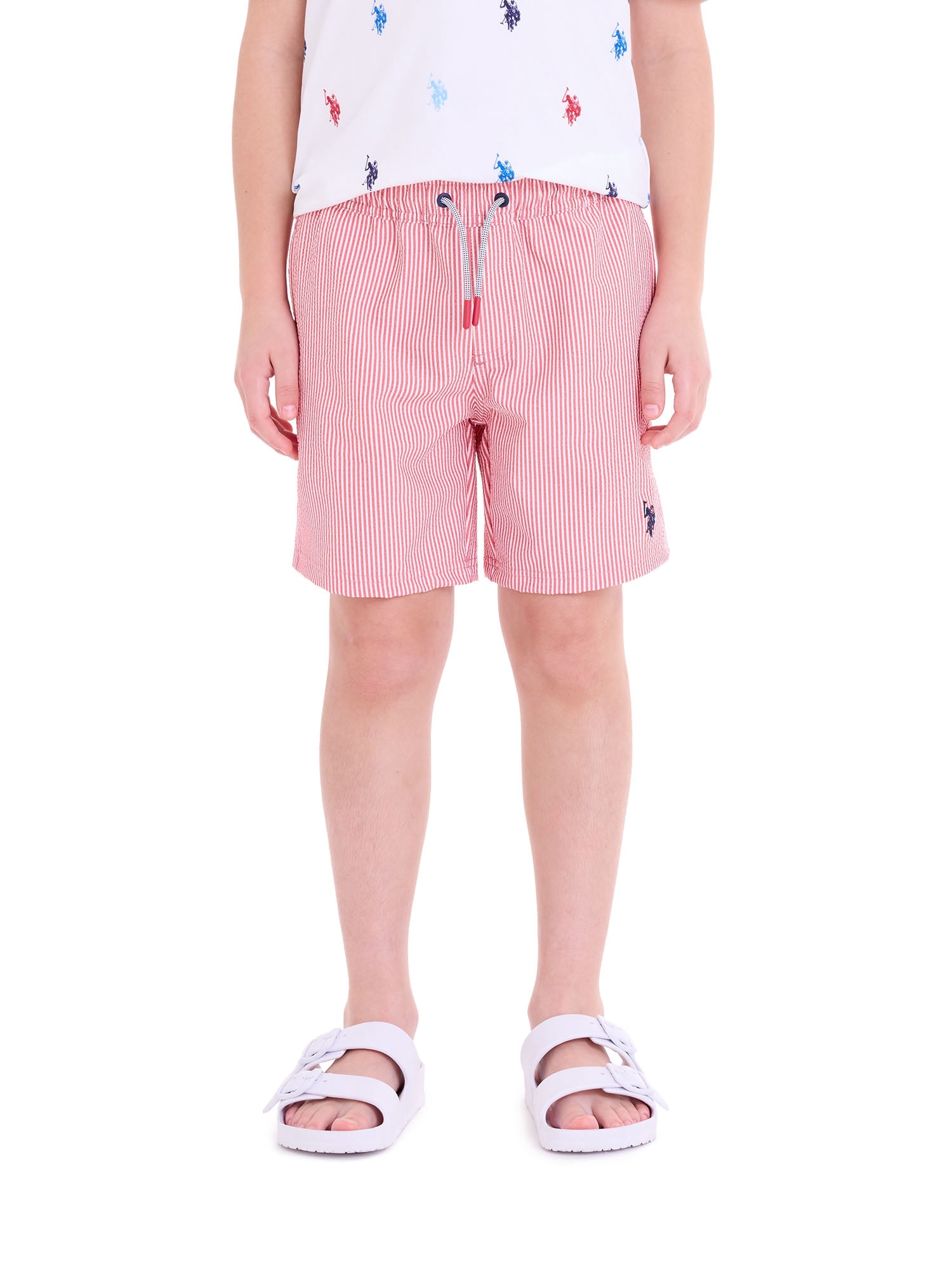 U.S. Polo Assn. Boys Stripe Seersucker Swim Short, Sizes 4-18