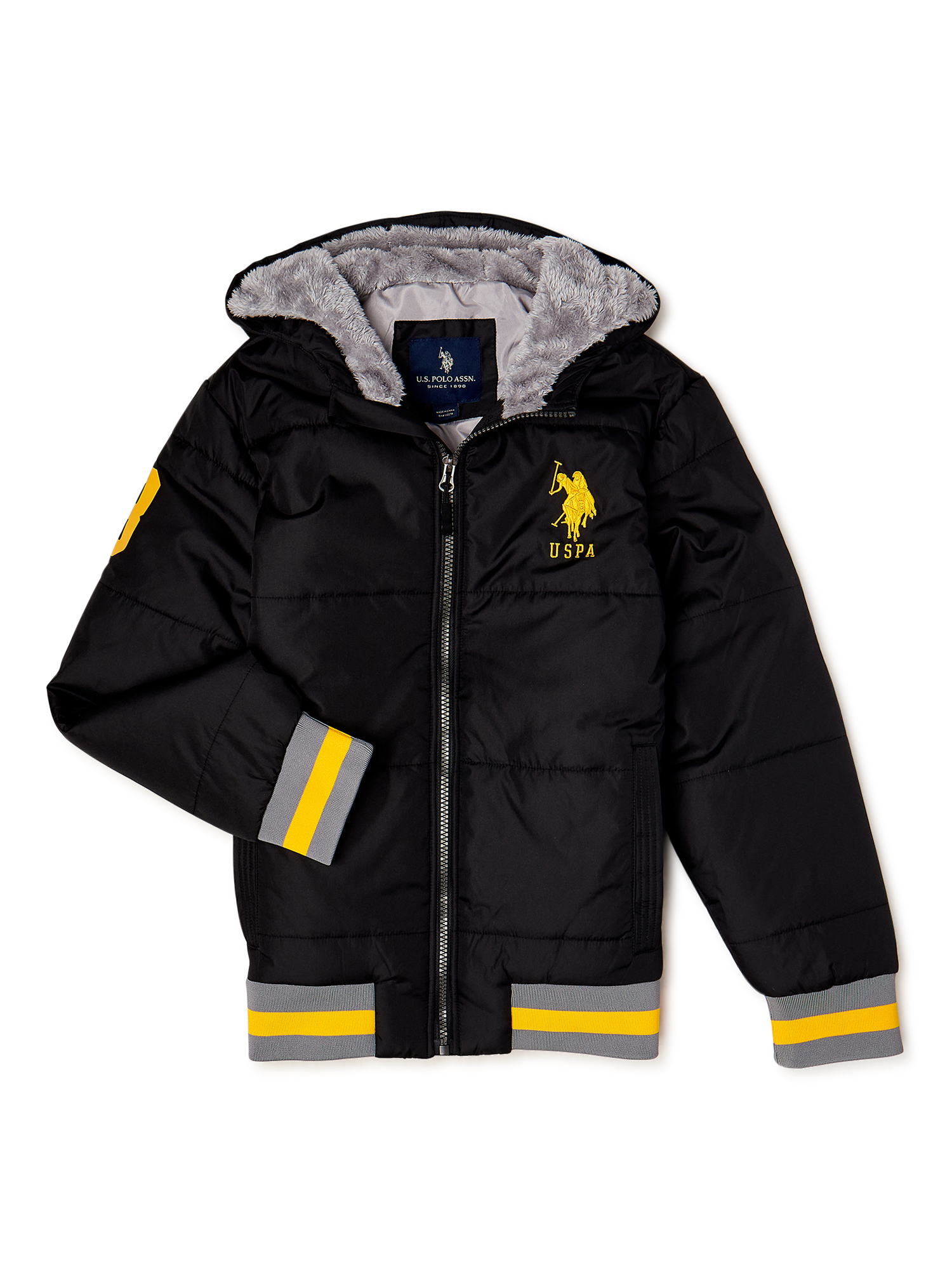 U.S. Polo Assn. Boys Varsity Puffer Jacket, Sizes 8-20 - image 1 of 4