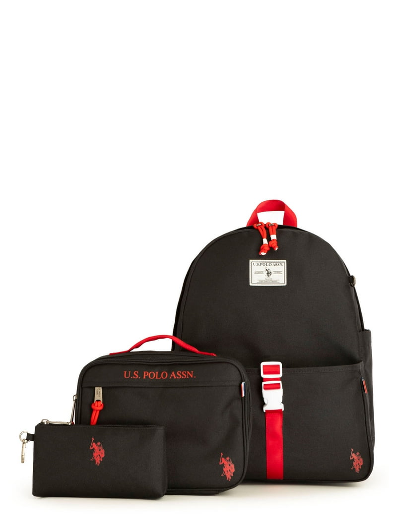 U.S. Polo Assn. Boys Water-Resistant Backpack, Lunch Tote