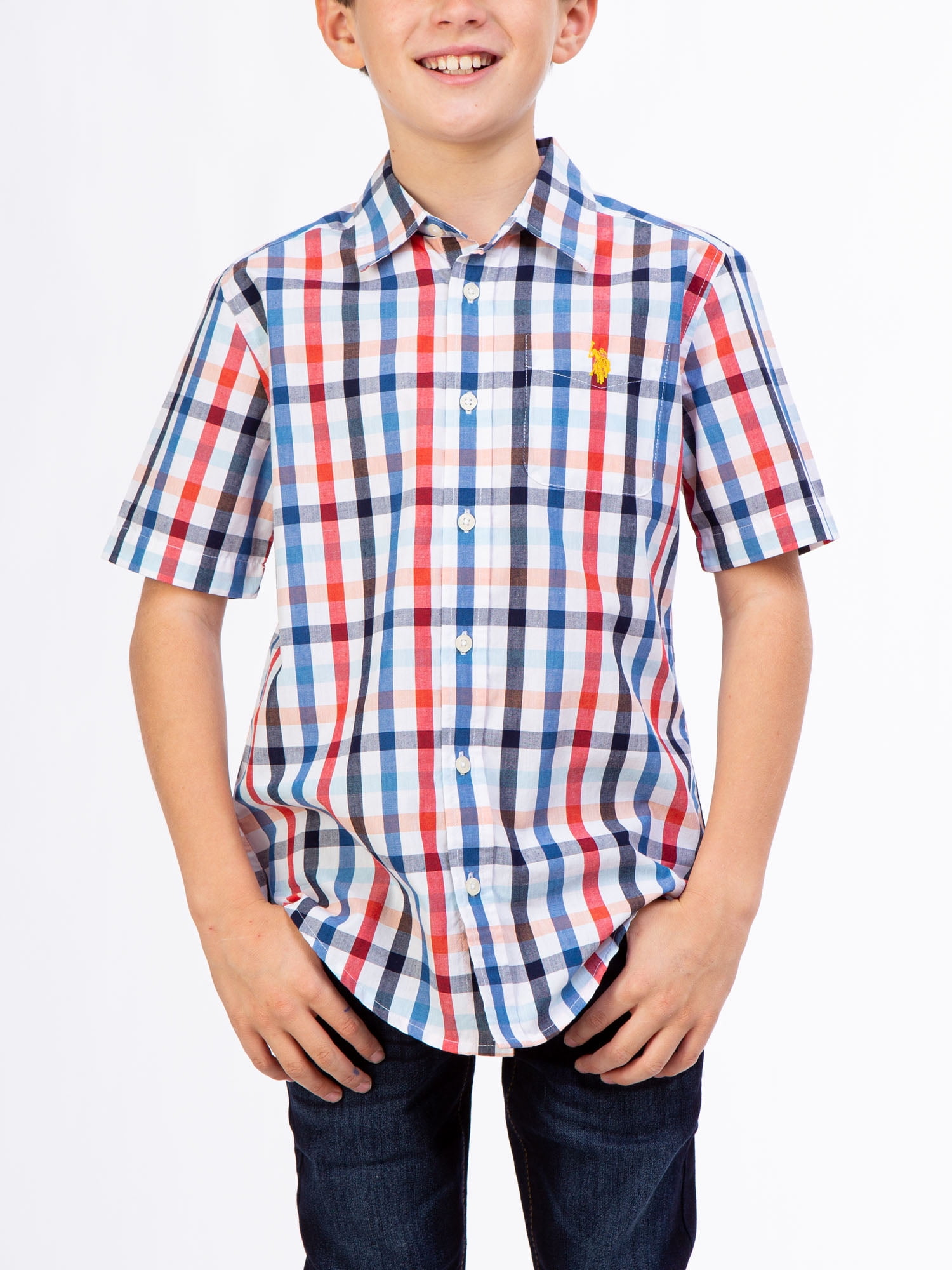 Boys polo clearance button down