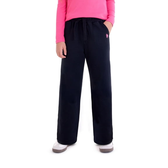 U.S. Polo Assn. Girls Classic Straight Fleece Pant, Sizes 4-18