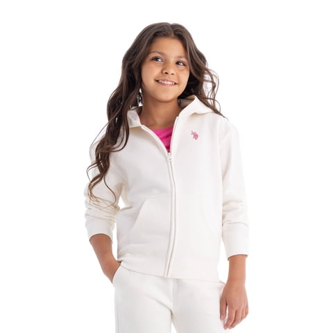Girls Fleece Zip-Up Hoodie, Sizes 4-18