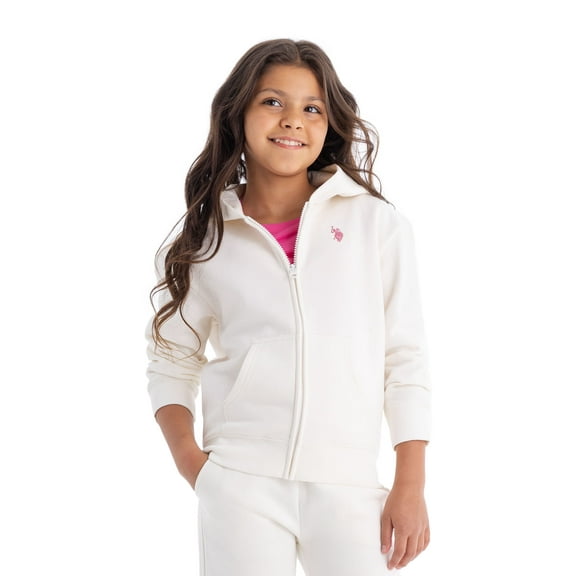 U.S. Polo Assn. Girls Fleece Zip-Up Hoodie, Sizes 4-18