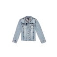 thumbnail image 1 of U.S. Polo Assn. Girls Frayed Denim Jacket, Sizes 4-18, 1 of 2