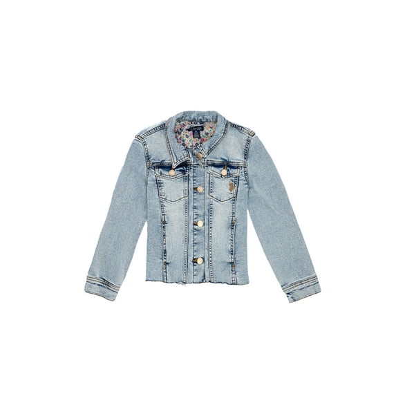 U.S. Polo Assn. Girls Frayed Denim Jacket, Sizes 4-18