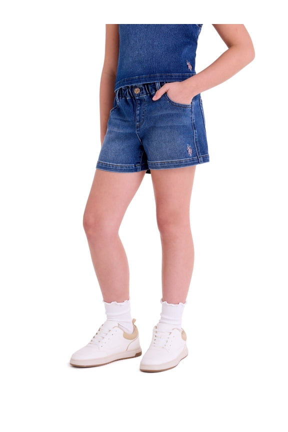 Girls Knit Denim Pull On Short, Sizes 4-18