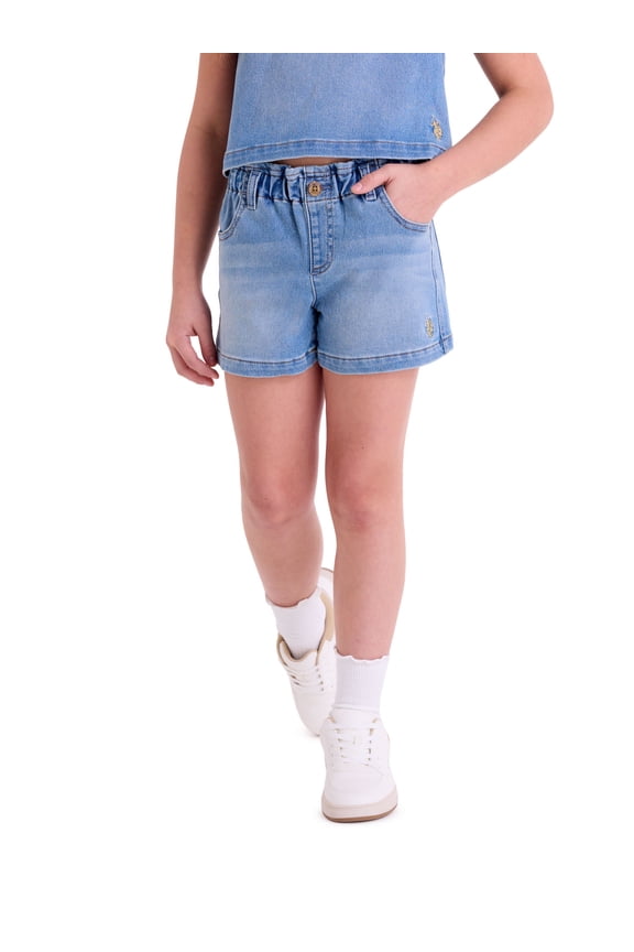 Girls Knit Denim Pull On Short, Sizes 4-18