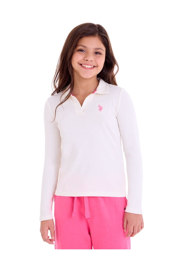 Girls Long Sleeve Collared Top, Sizes 4-18