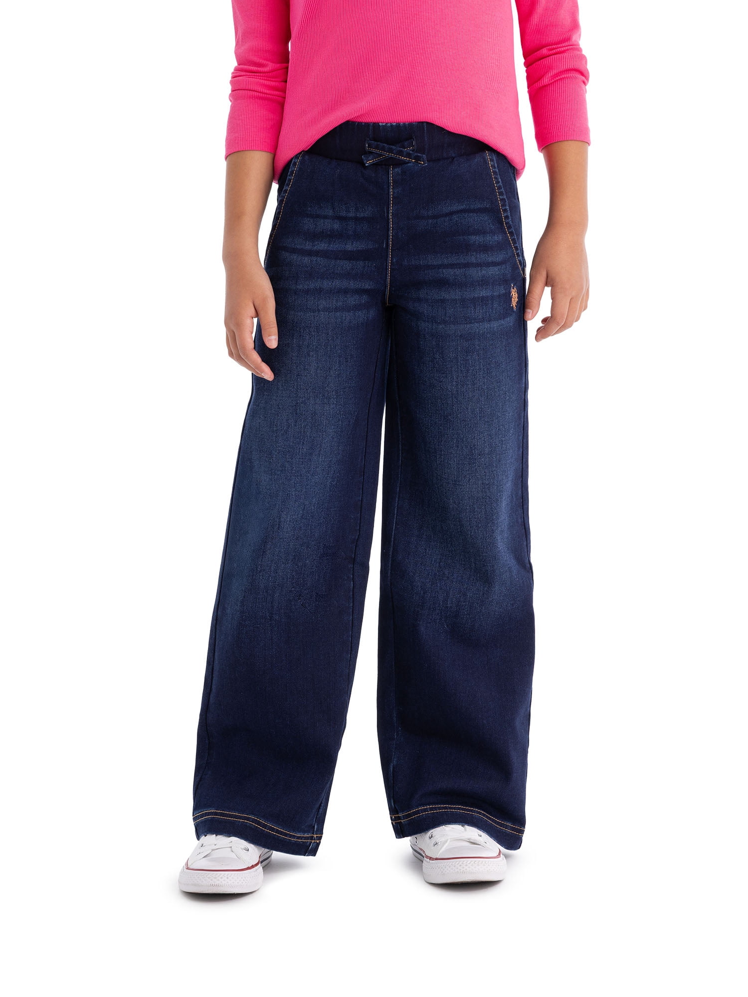 U.S. Polo Assn. Girls Pull On Wide Leg Jean, Sizes 4-18