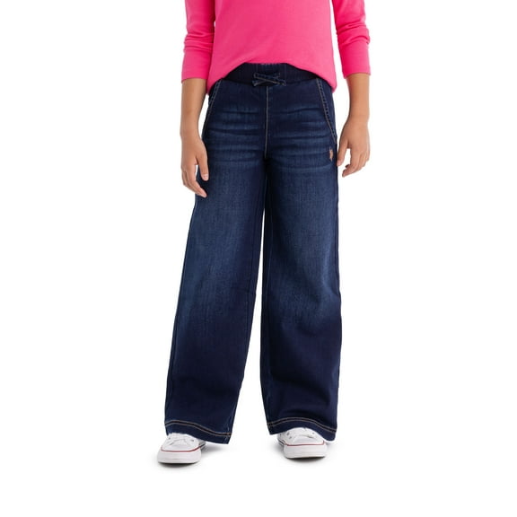 U.S. Polo Assn. Girls Pull On Wide Leg Jean, Sizes 4-18