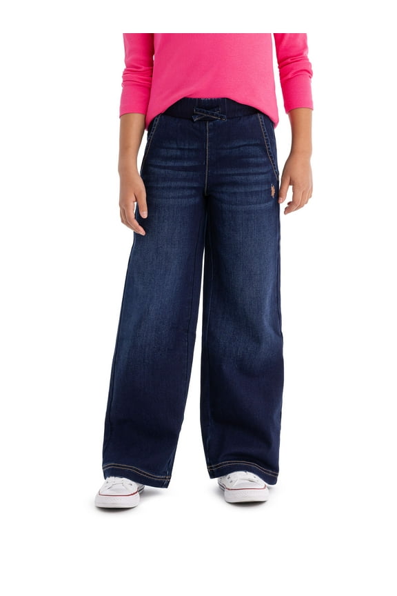 Girls Pull On Wide Leg Jean, Sizes 4-18