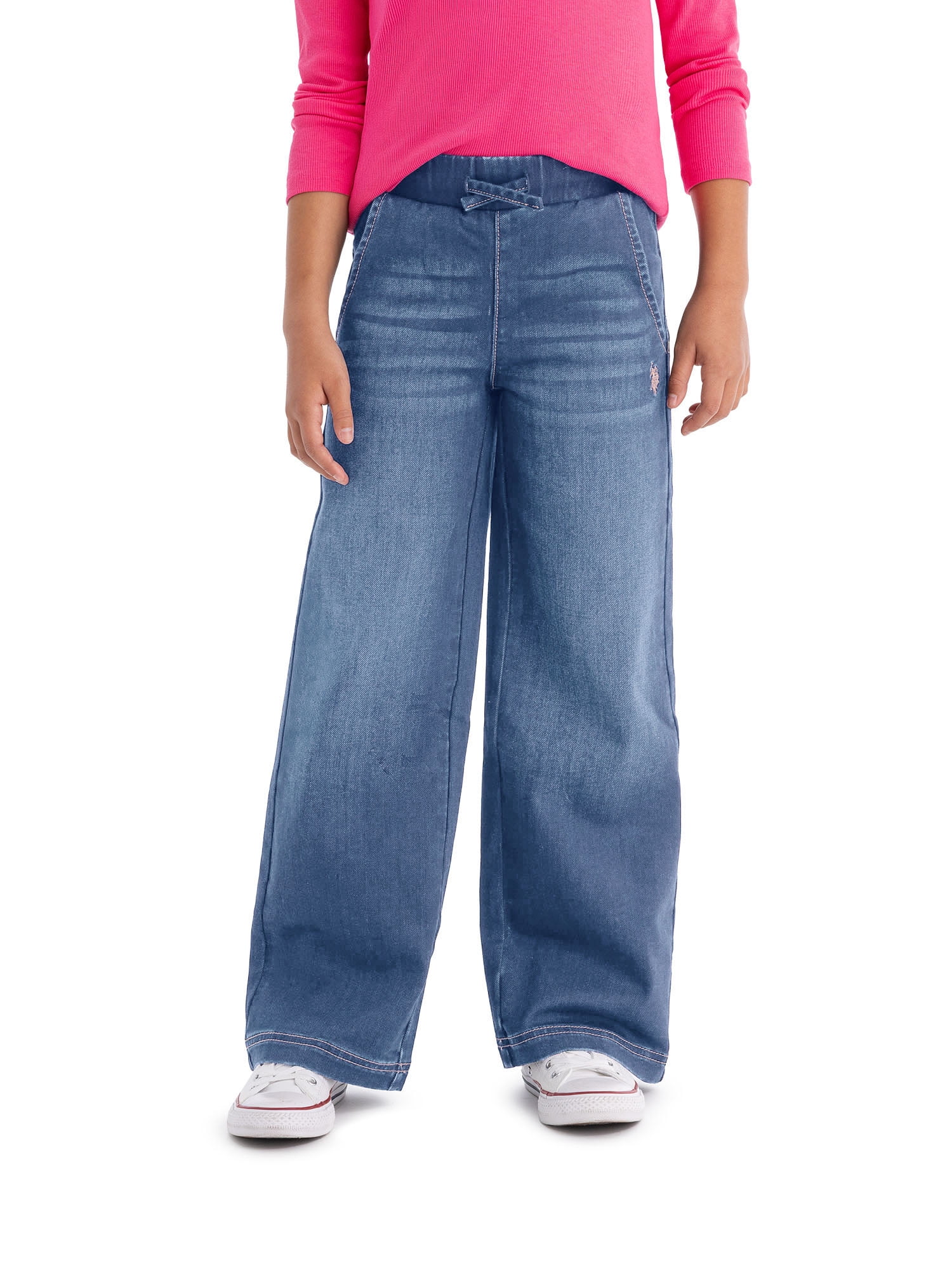 U.S. Polo Assn. Girls Pull On Wide Leg Jean, Sizes 4-18