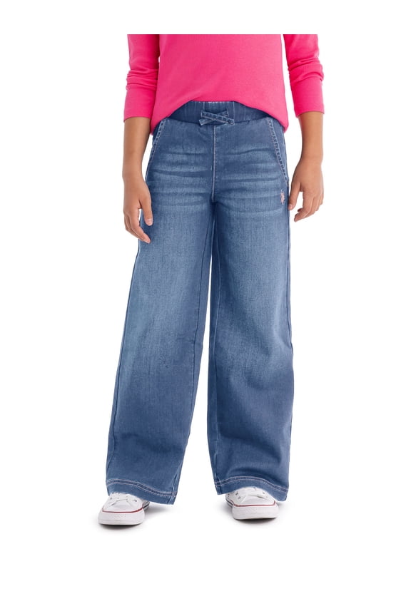 Girls Pull On Wide Leg Jean, Sizes 4-18