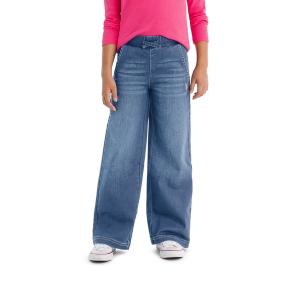 U.S. Polo Assn. Girls Pull On Wide Leg Jean, Sizes 4-18