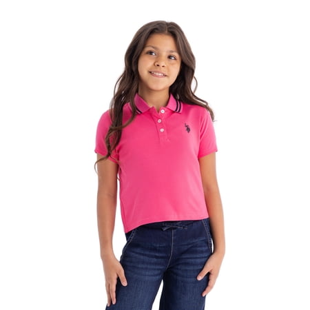 U.S. Polo Assn. Girls Short Sleeve Polo Shirt, Sizes 4-18