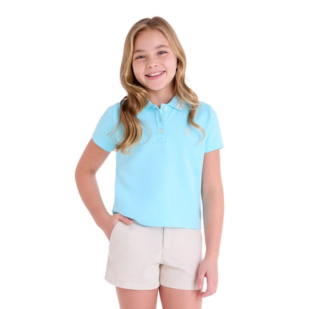U.S. Polo Assn. Girls Short Sleeve Polo Shirt, Sizes 4-18