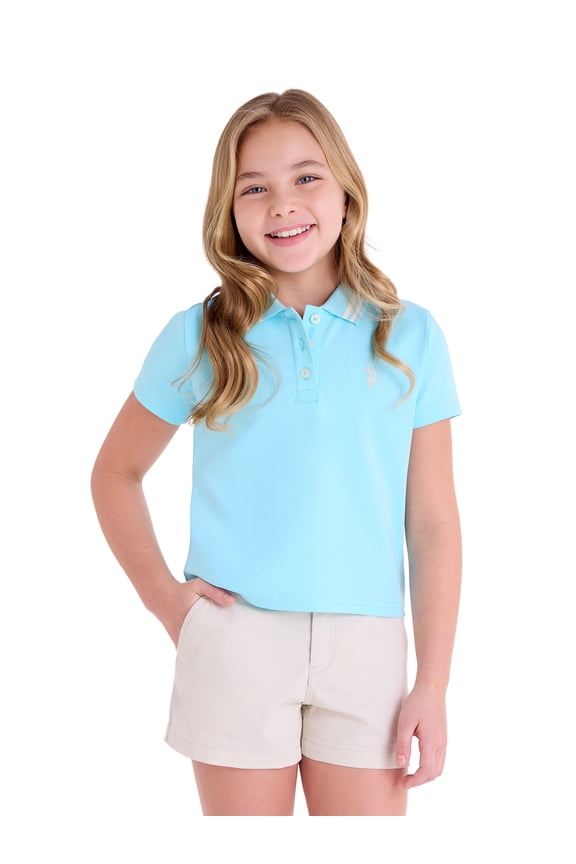 Girls Short Sleeve Polo Shirt, Sizes 4-18