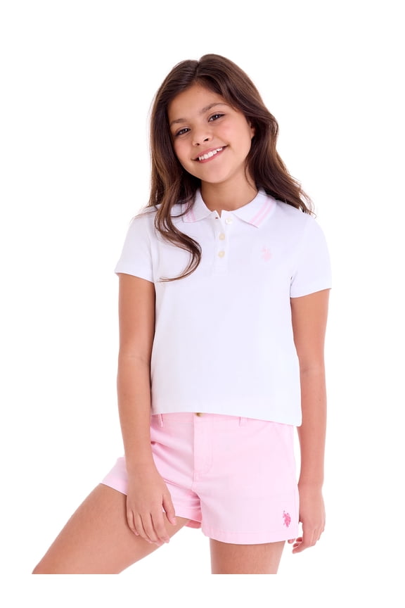 Girls Short Sleeve Polo Shirt, Sizes 4-18