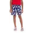 thumbnail image 1 of U.S Polo Assn. Hibiscus Print Swim Short with Brief Liner, Sizes 4-18, 1 of 4