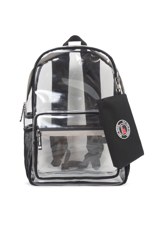 Unisex Kid's 18" Clear Backpack, Black