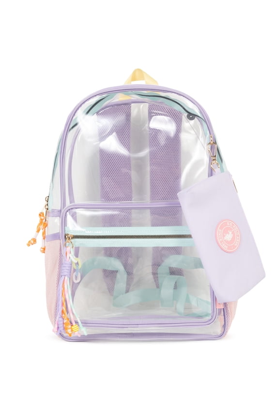 Unisex Kid's 18" Clear Backpack, Lavender