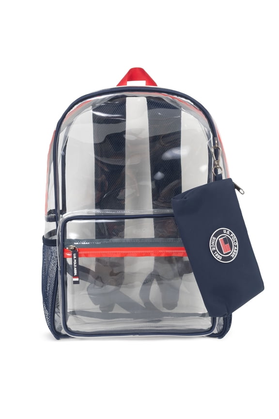 Unisex Kid's 18" Clear Backpack, Navy