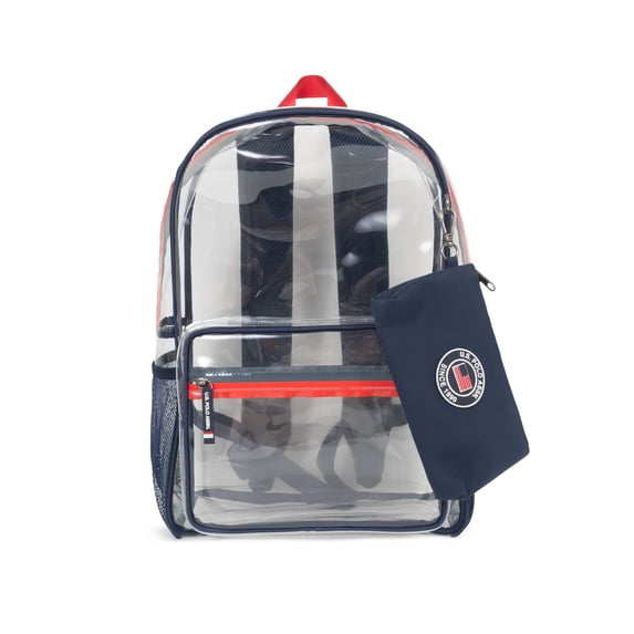 U.S. Polo Assn. Unisex Kid's 18" Clear Backpack, Navy
