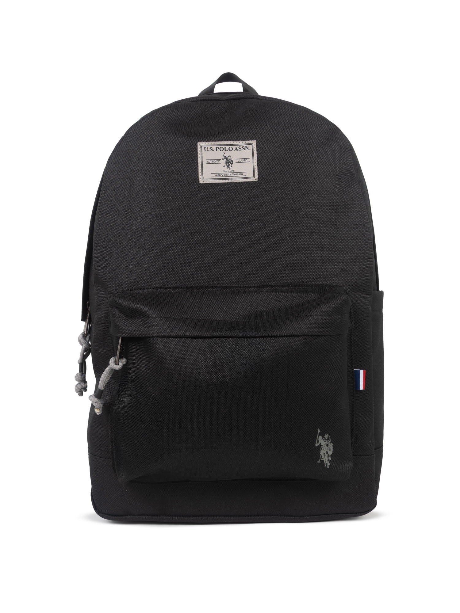 U.S. Polo Assn. Unisex Kid's 18" Solid Core Backpack, Black