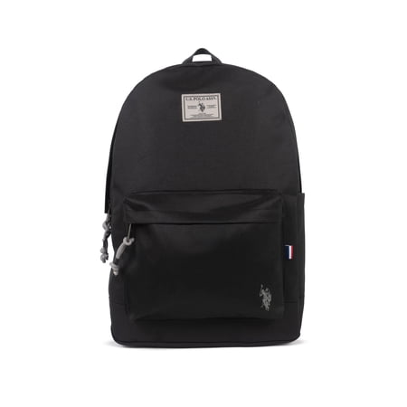 U.S. Polo Assn. Unisex Kid's 18" Solid Core Backpack, Black
