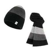 Knit Logo Cuffed Hat And Solid Scarf Set