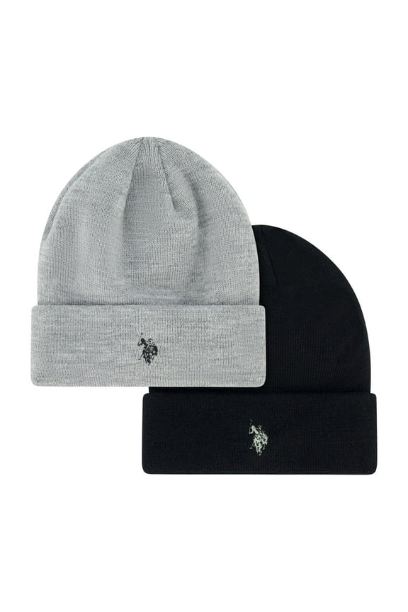 Men's 2-Pack Fleece Lined Logo Beanies