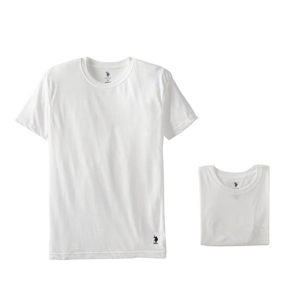 U.S. Polo Assn. Men's 3 Pack Crew Neck T-Shirts Undershirts, XL, White