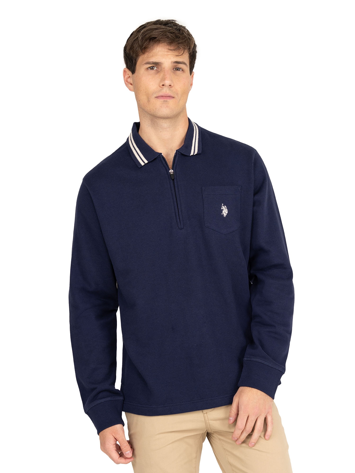 U.S. Polo Assn. Men's All Day Tipped Quarterzip