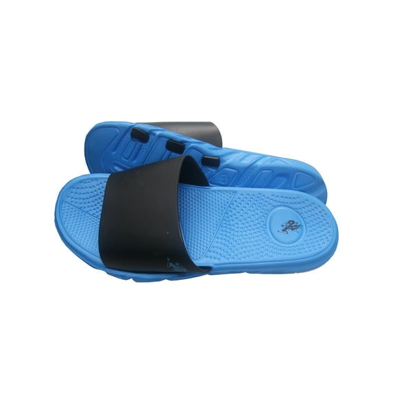 U.S. Polo Assn. Men's Antislip Slide Sandals, Blue & Black, S