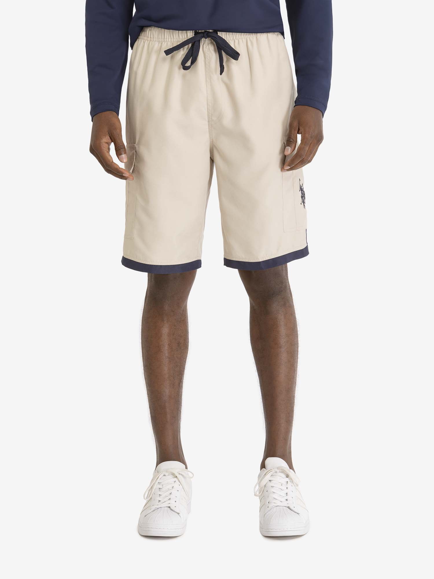 U.S. Polo Assn. Men's & Big Men's Logo Cargo Swim Trunks with UPF50+, 10" Inseam, Sizes S-3XL