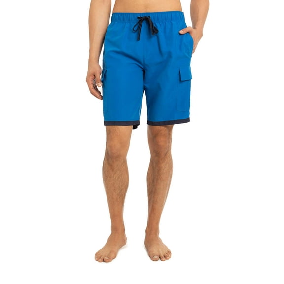 U.S. Polo Assn. Men's & Big Men's Logo Cargo Swim Trunks with UPF50+, 10" Inseam, Sizes S-3XL