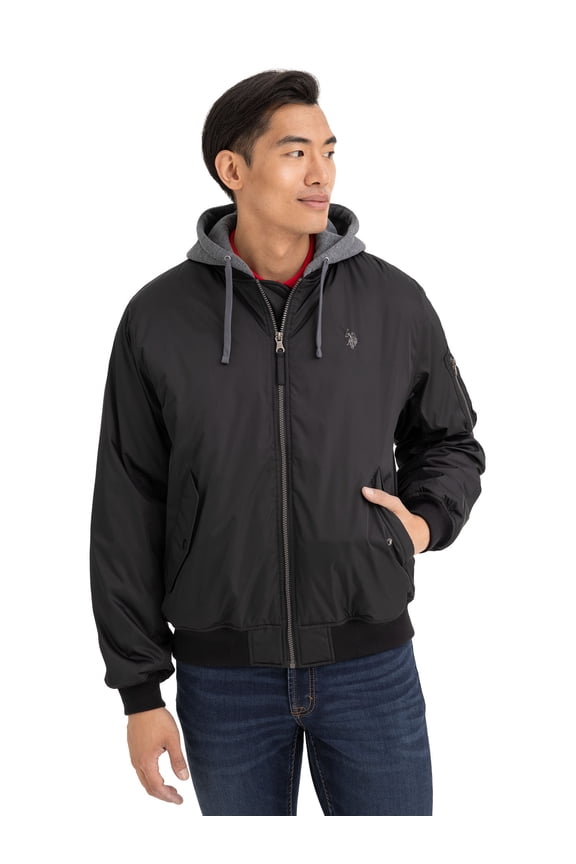 Men's Bomber Jacket with Hood