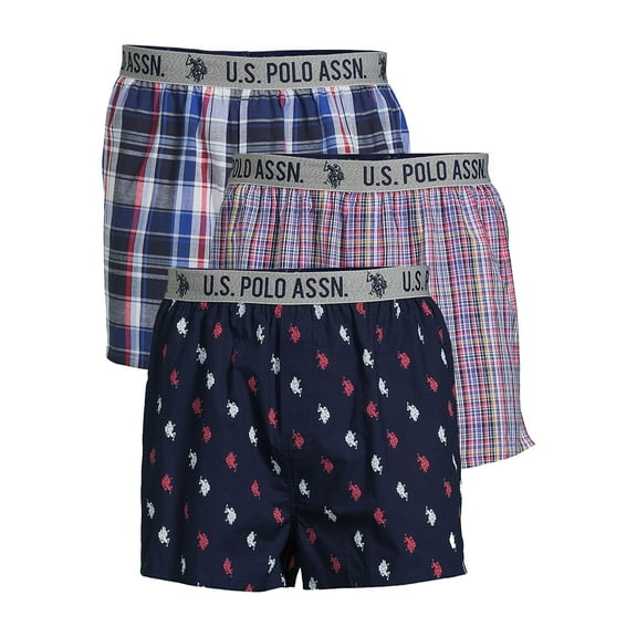 U.S. Polo Assn. Underwear Men's Boxers, 3-Pack, Sizes S-3XL
