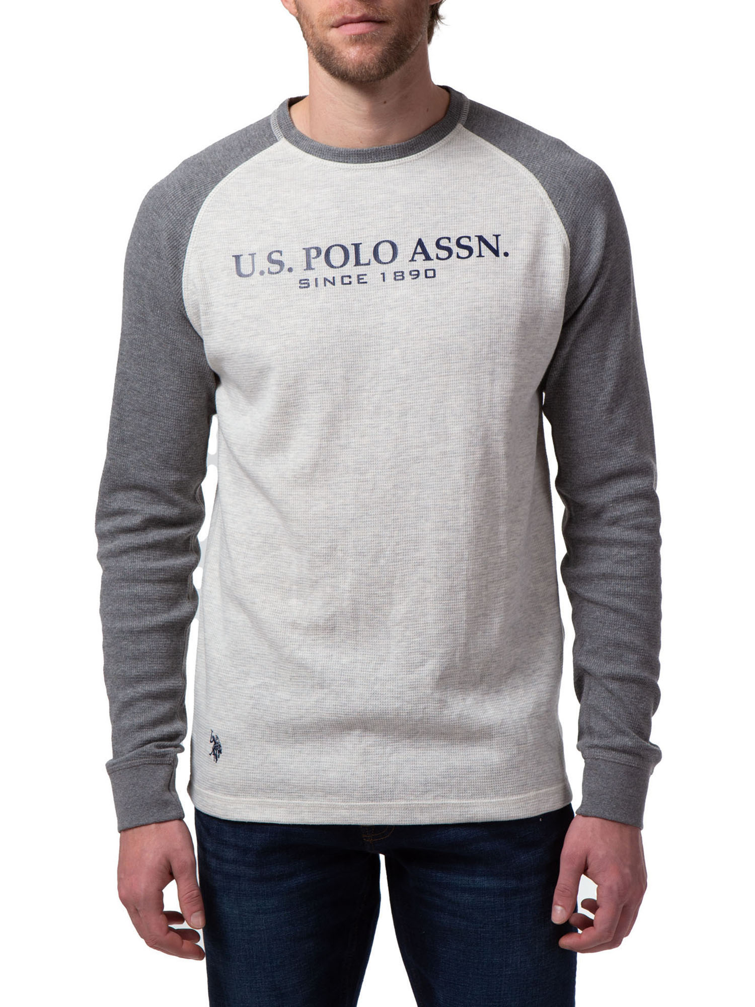 U.S. Polo Assn. Men's Chest Logo Raglan Thermal - image 1 of 4