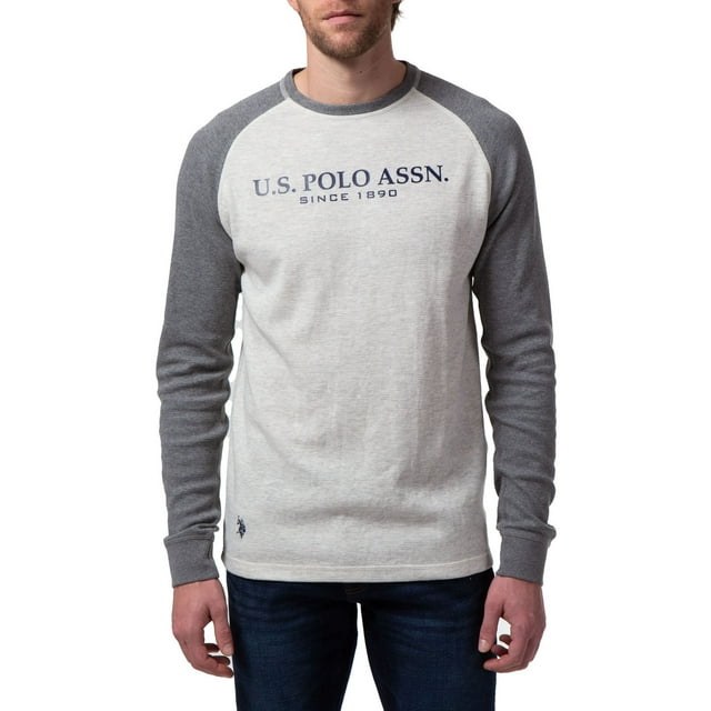 U.S. Polo Assn. Men's Chest Logo Raglan Thermal