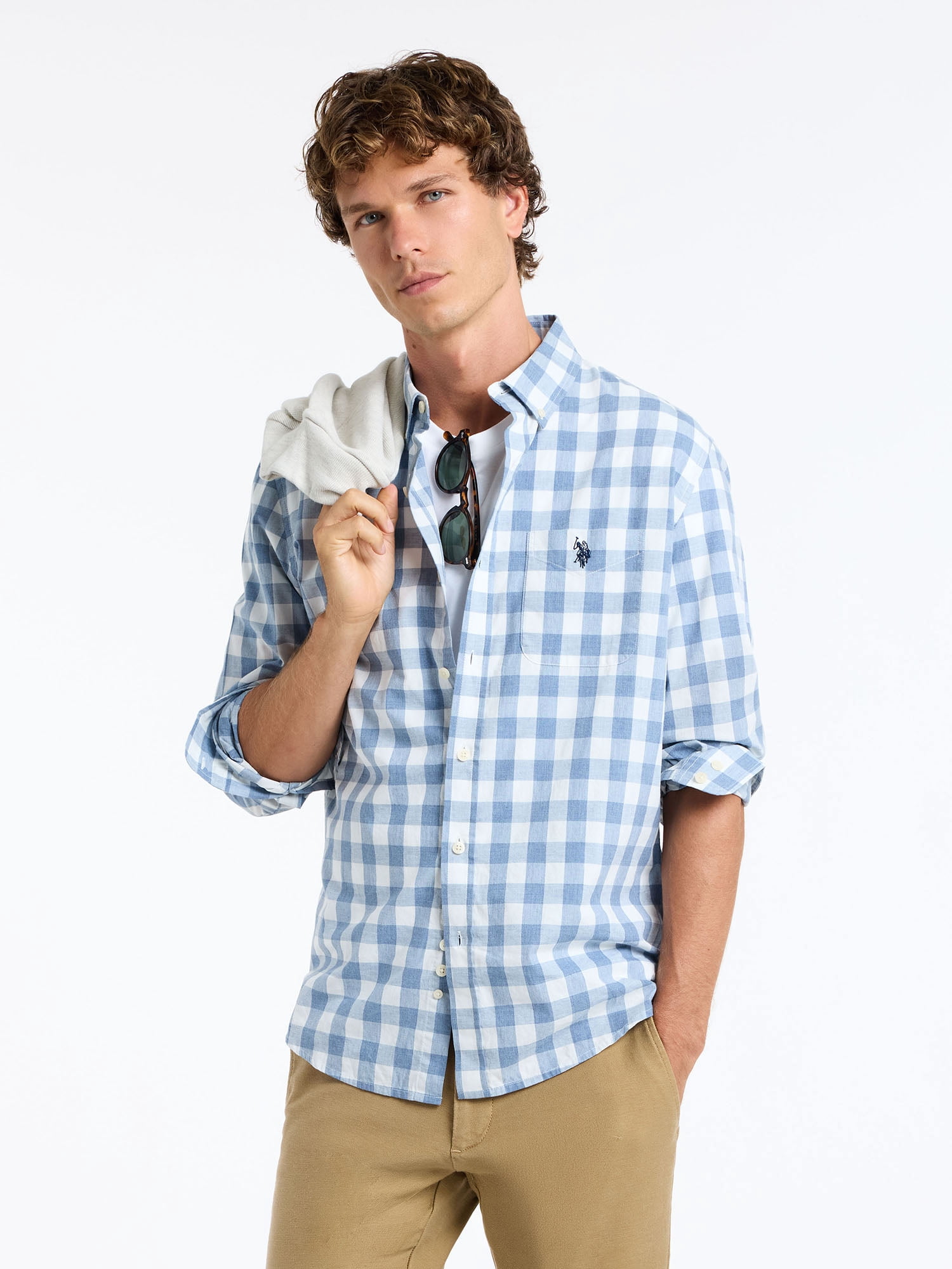 U.S. Polo Assn. Men's Classic Holiday Plaid Button-Down Shirt