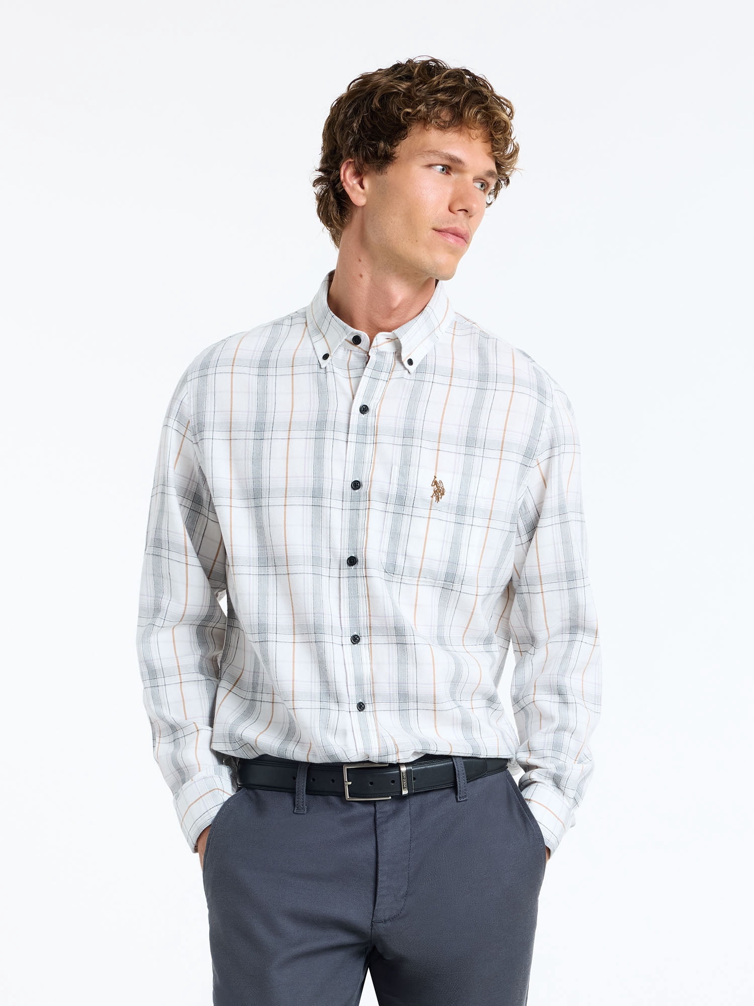 U.S. Polo Assn. Men's Classic Holiday Plaid Button-Down Shirt