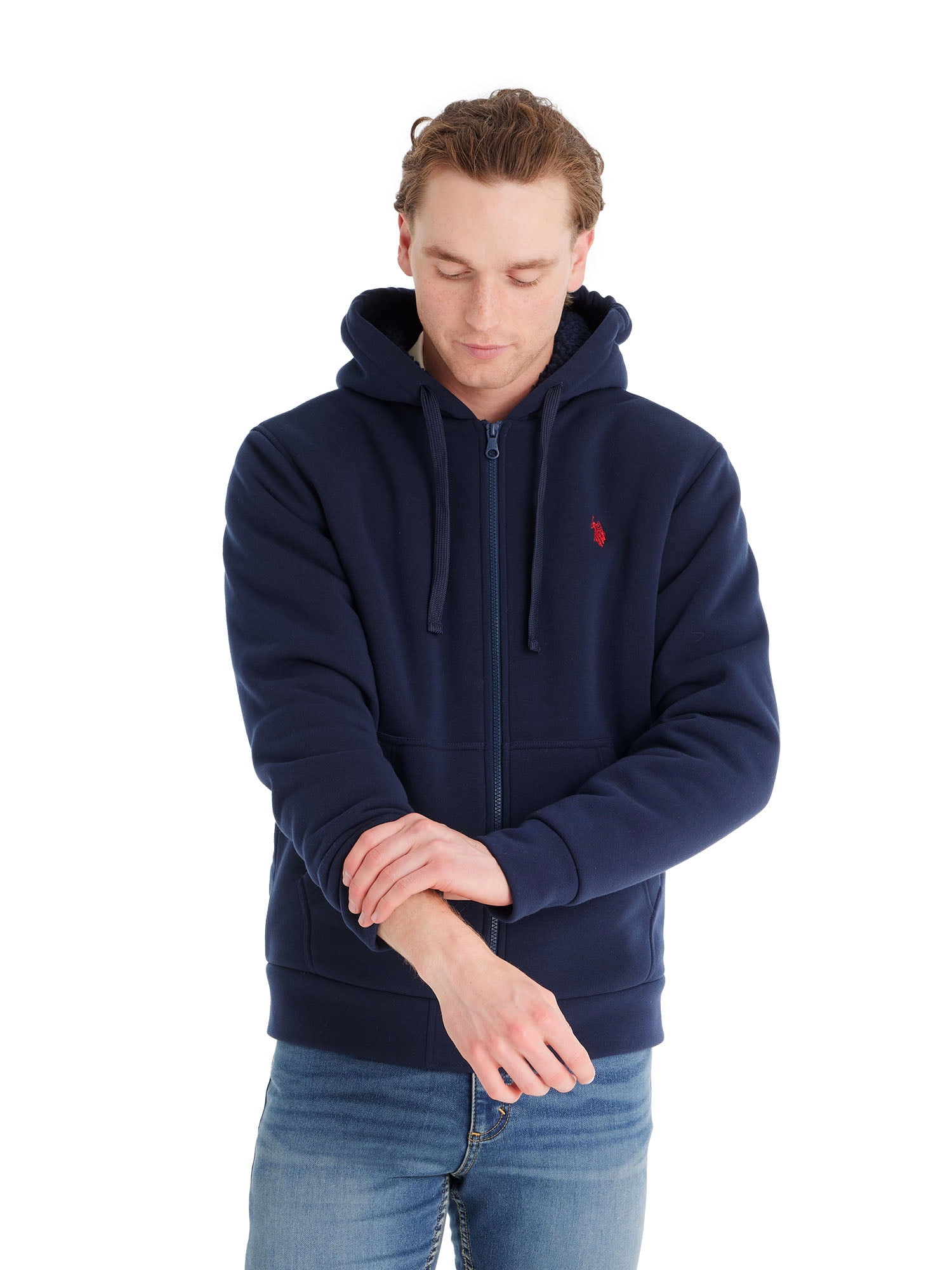 U.S. Polo Assn Men's Classic Navy Full Zip Jacket, S-3XL