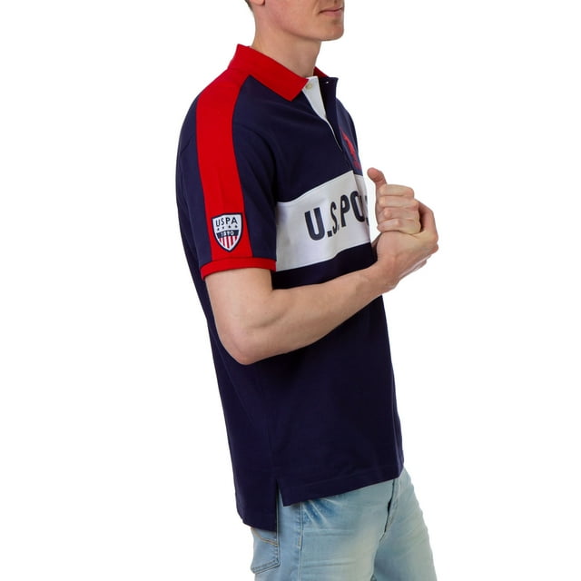U.S. Polo Assn. Men's Color Block Pique Polo Shirt