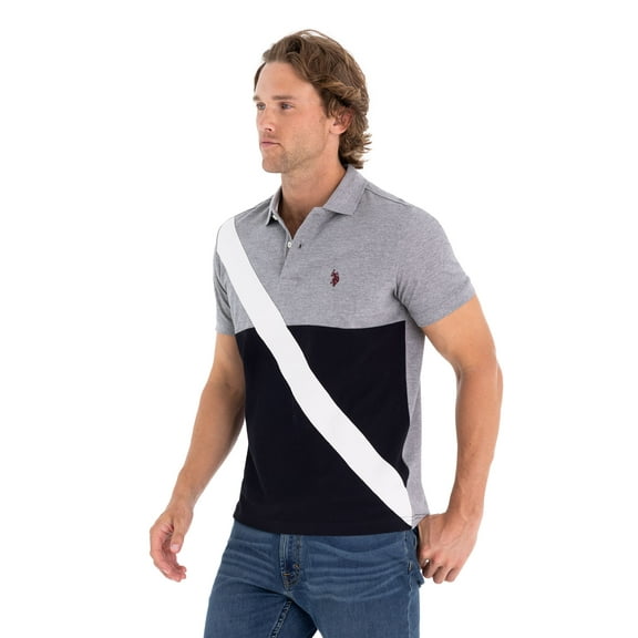U.S. Polo Assn. Men's Color Block Pique Polo Shirt