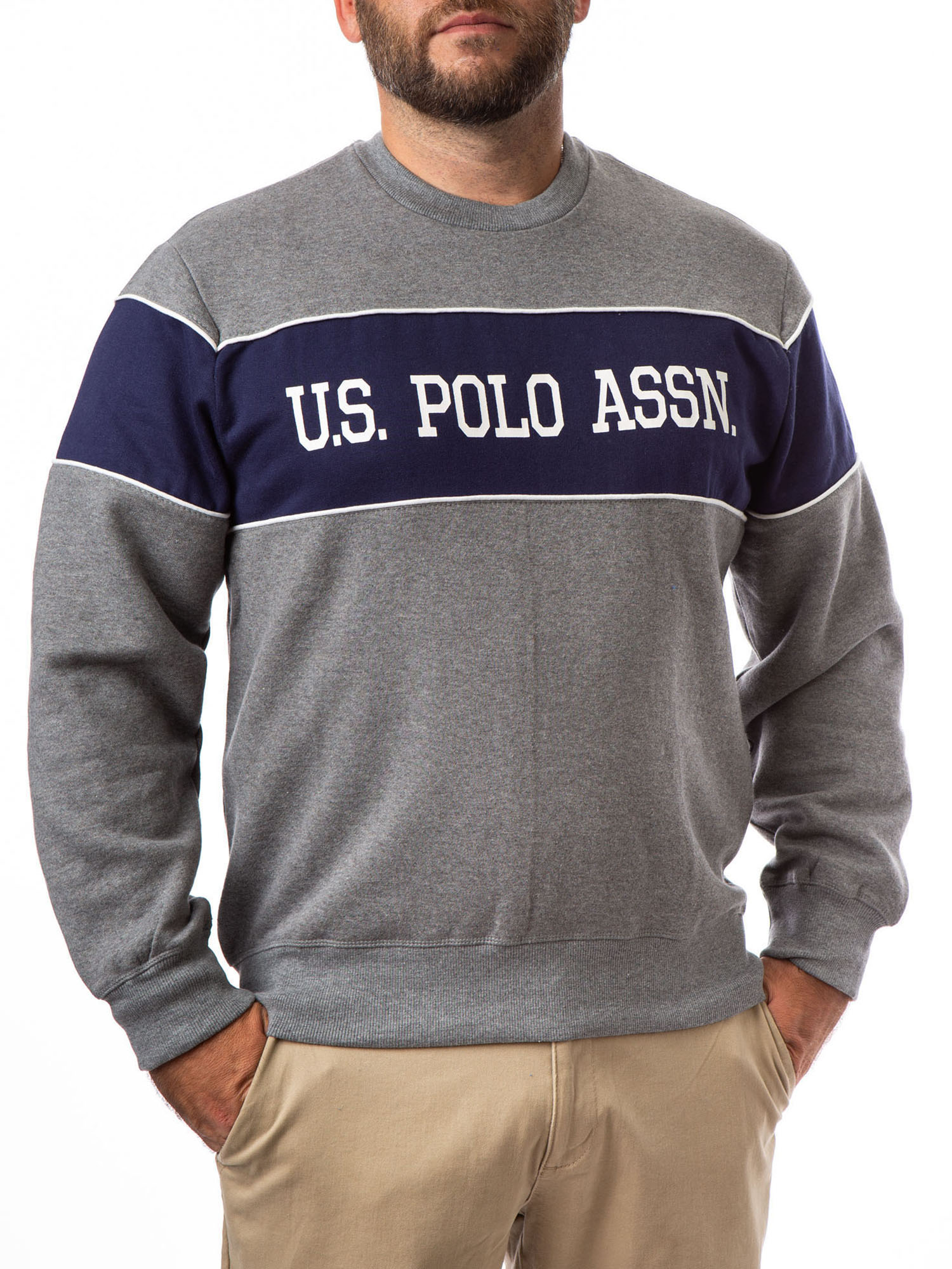 U.S. Polo Assn. Men's Colorblock Pullover - image 1 of 2