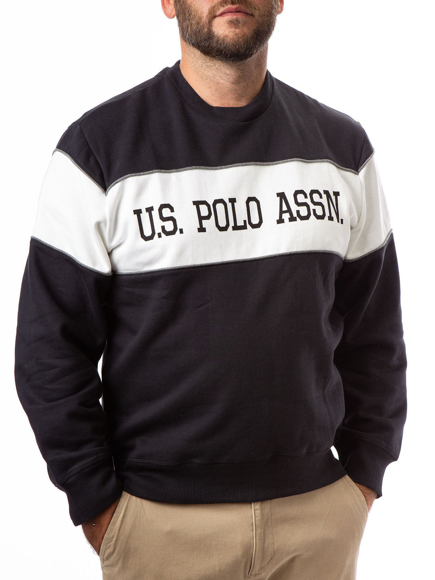 U.S. Polo Assn. Men's Colorblock Pullover - image 1 of 3